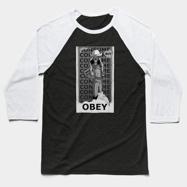 Obey Barbie Baseball T-Shirt by The Brothers Co.